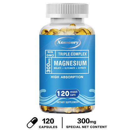 Triple Magnesium Complex - Magnesium Malate, Glycinate, Citrate - Muscle Health