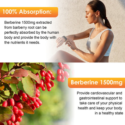 1500Mg Berberine Liquid Drops Organic Ceylon Cinnamon Bitter Melon 2 FL OZ