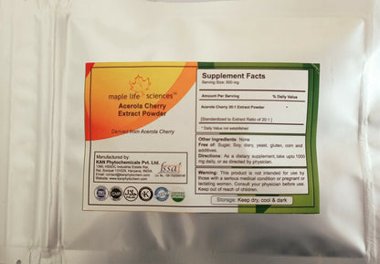 Acerola Cherry Extract 20:1 Pure & High Quality Extract Powder Antioxidant