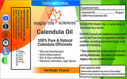 Calendula Oil 100% Pure & Natural Calendula Officinalis for Wrinkles Age Spot