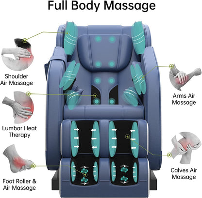 Real Relax Full Body Electric Shiatsu Massage Chair Zero Gravity Recliner Home