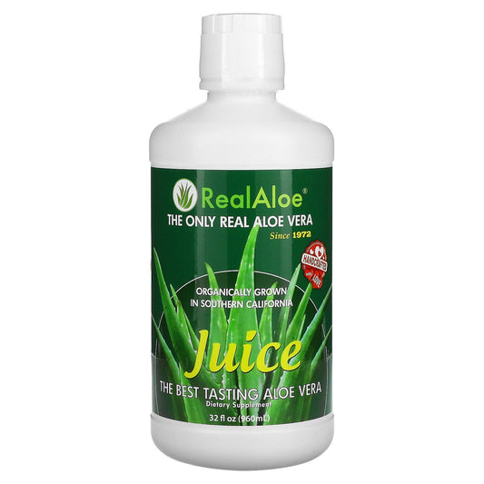 Real Aloe Inc Aloe Vera Juice 32 Fl Oz 960 Ml Gluten-Free, Non-Gmo, Not Tested