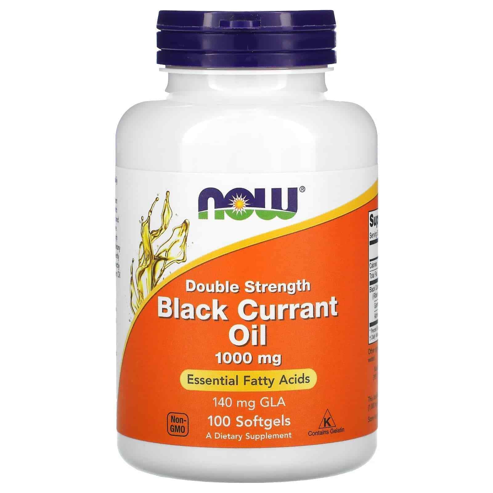 Black Currant Oil Double Strength 1000Mg 100 Softgels Fatty Acids