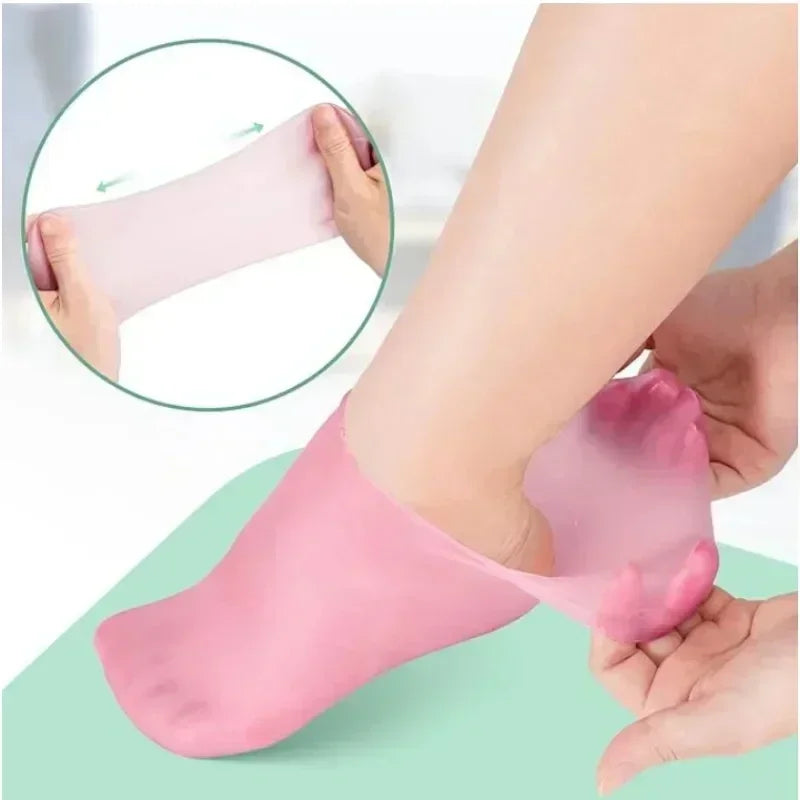 Reusable and Refillable Foot Poultice Detox Treatment Spa Gel Socks (Great with castor oil)