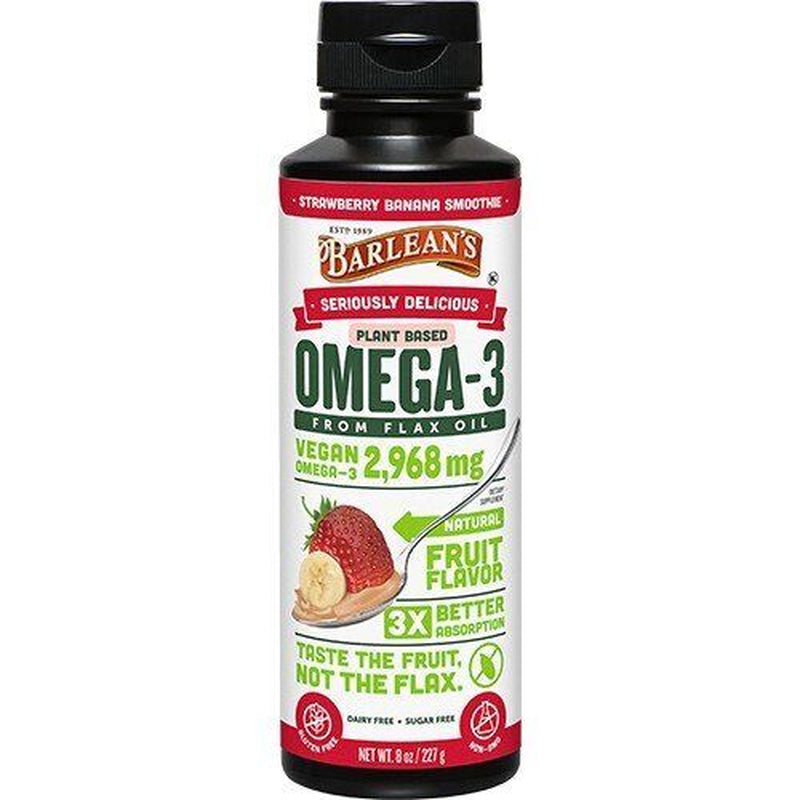 Barlean'S Seriously Delicious Omega-3 Flax Strawberry Banana Smoothie 8 Oz