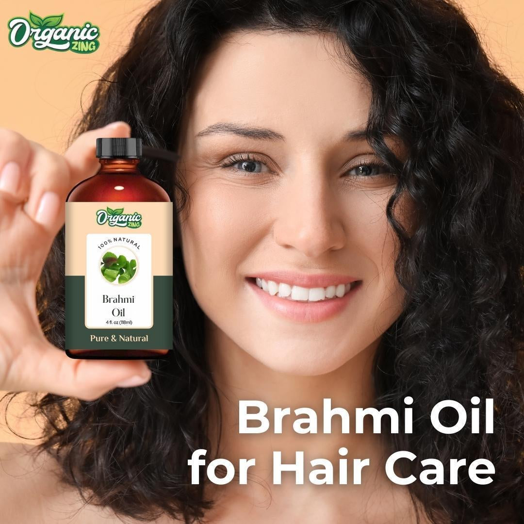 Organic Brahmi 100% Pure & Natural Carrier Oil - {118Ml/3.99 Fl Oz}