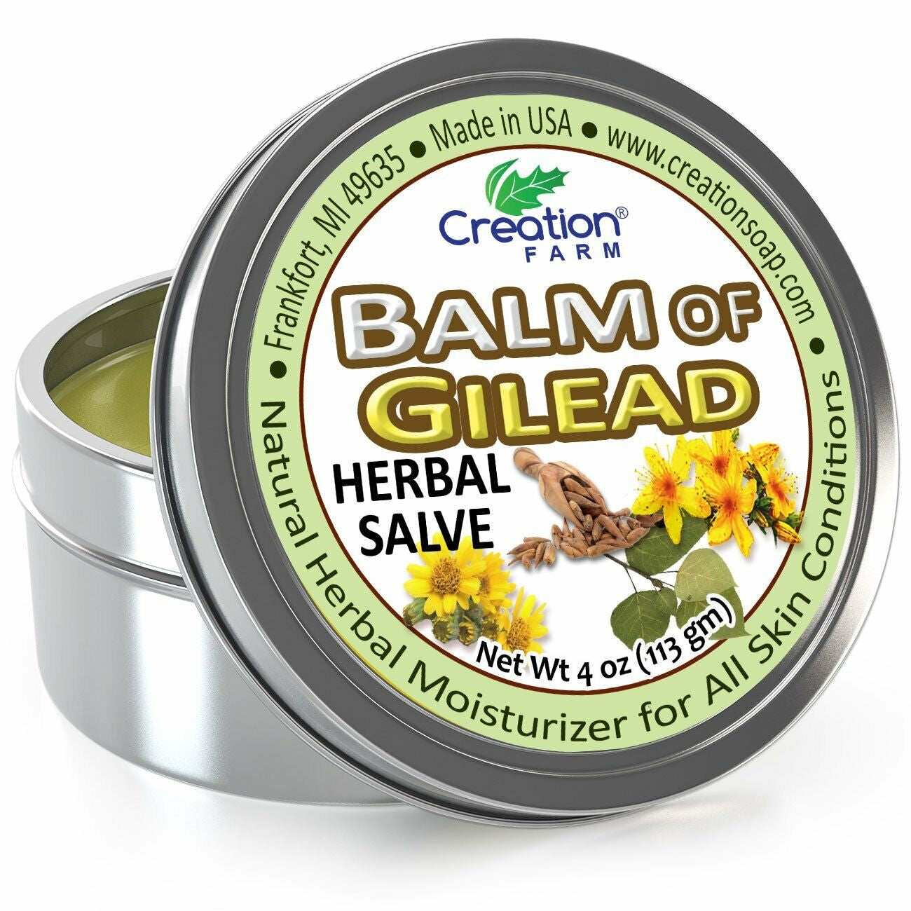 Balm of Gilead Herba Salve - 3 Pack Large 4 Oz Tins-Balm De Gilead Ungento