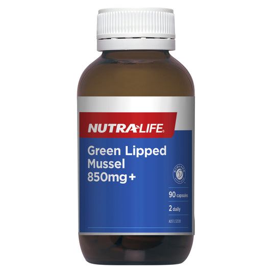 Nutra-Life Green Lipped Mussel 850Mg+ 90 Capsules Joint Health Support Nutralife