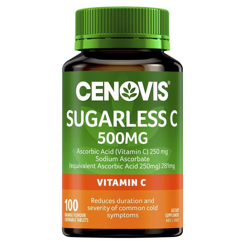 Cenovis Sugarless C 500Mg Chewable Vitamin C 100 Tablets