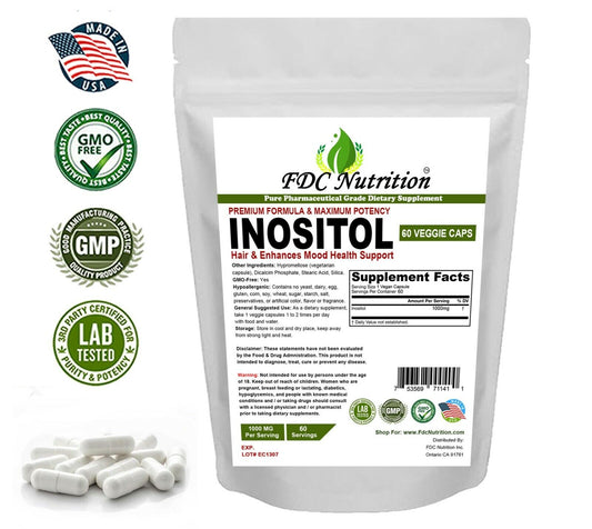 Inositol 1000 Mg 60 Vegan Capsules