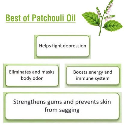 Patchouli (Pogostemon Cablin) 100% Pure & Natural Essential Oil - [10Ml - 25 L].