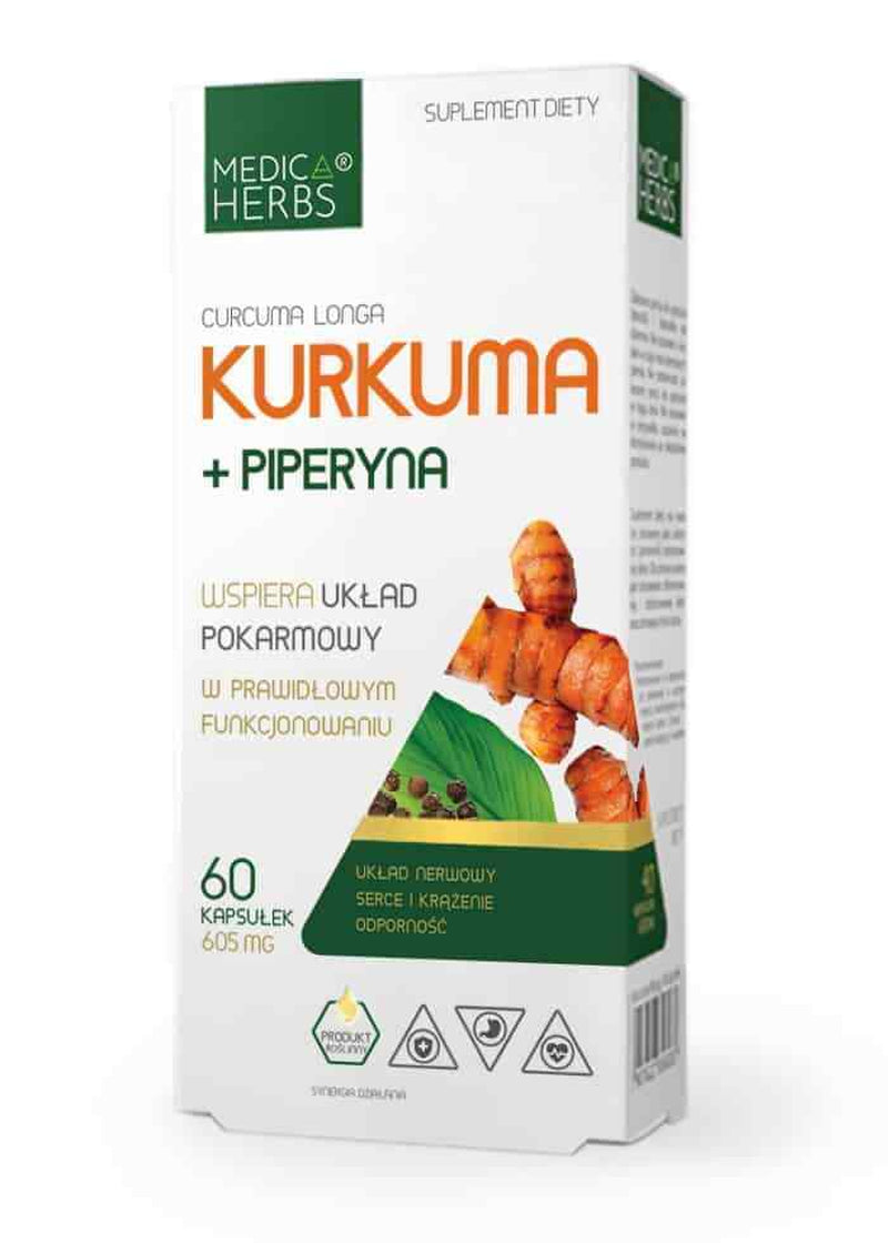 MEDICA HERBS Curcuma + Piperine 60 Capsules