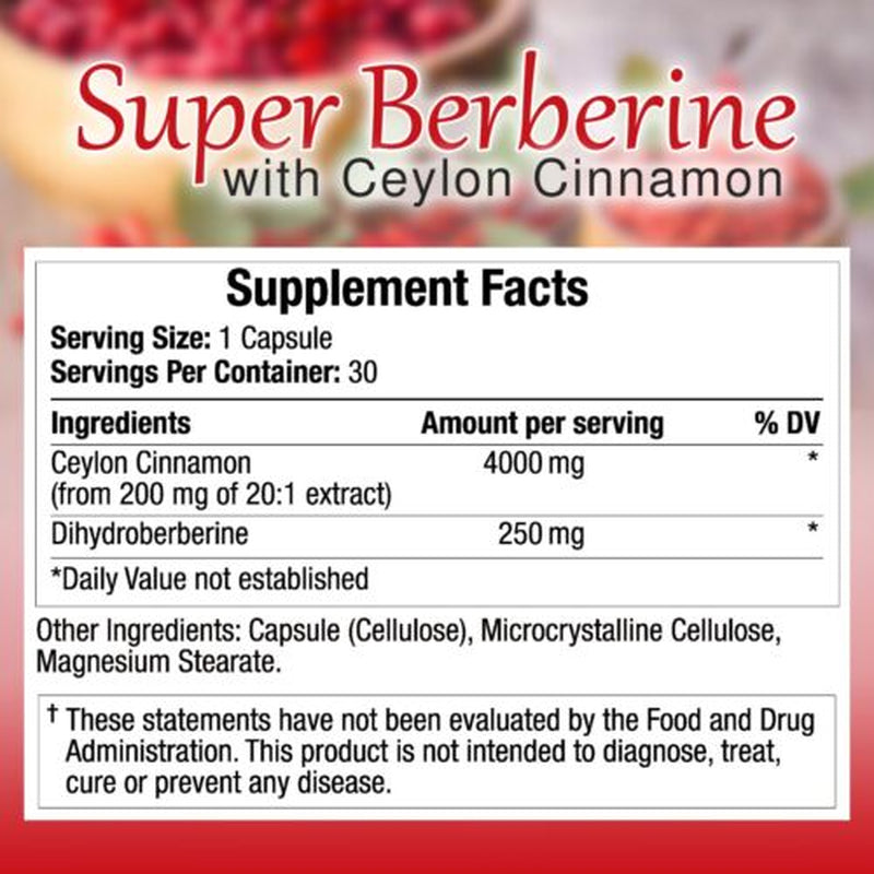 Organic Berberine Ceylon Cinnamon Dihydroberberi