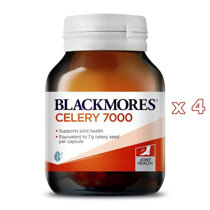 4 X Blackmores High Strength Celery 7000 40 Capsules Gout Relief