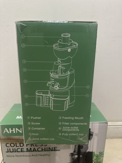 AHNR Cold Press Juicer Machines,300W Slow Masticating Juicer