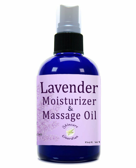 Lavender Moisturizer & Massage Oil 4 OZ - Lovely Lavender Body Oil - Aceite Corp