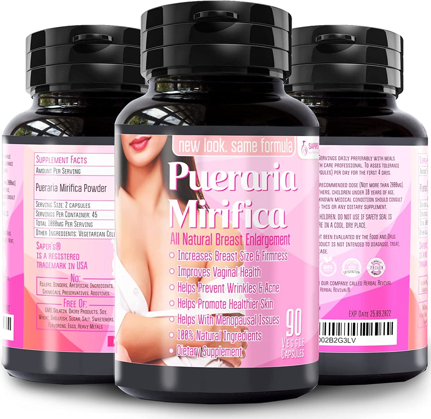 Pueraria Mirifica Capsules 2000Mg Daily - Breast Enhancement Pills and Estrogen