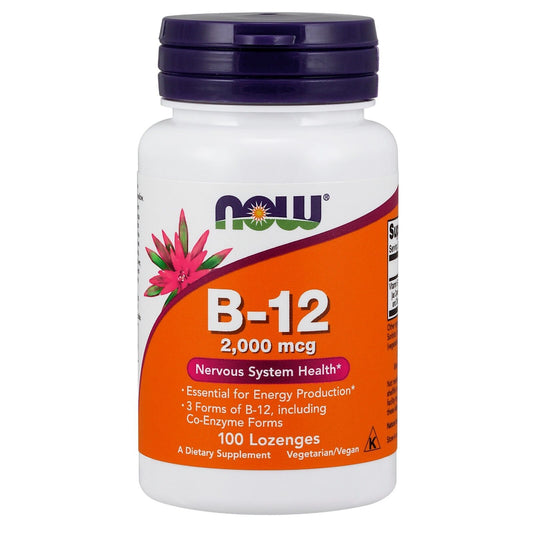 NOW Foods Vitamin B-12 2,000 Mcg, 100 Lozenges