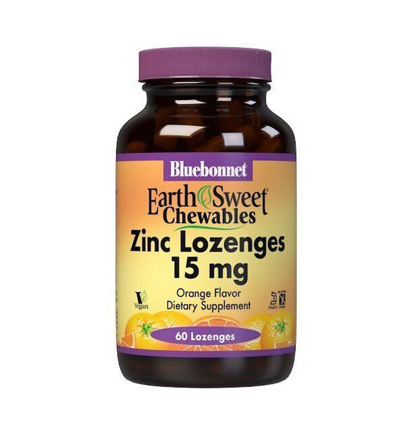 Earth Sweet Chewable-Zinc Lozenges-15 Mg-Orange Flavor 60 Lozenge