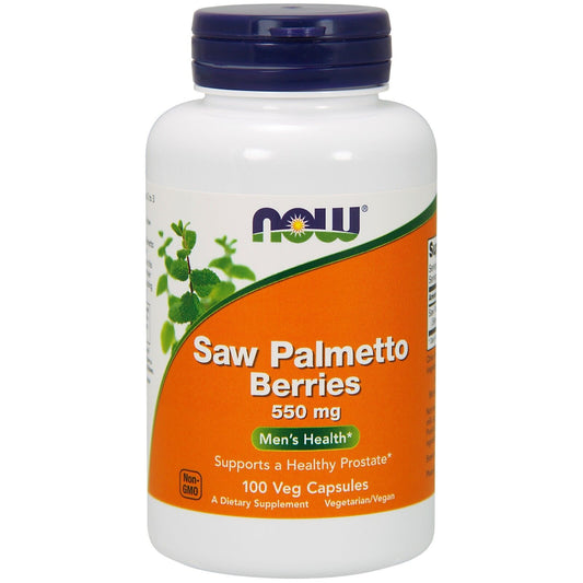 NOW Foods Saw Palmetto Berries, 550 Mg, 100 Veg Capsules