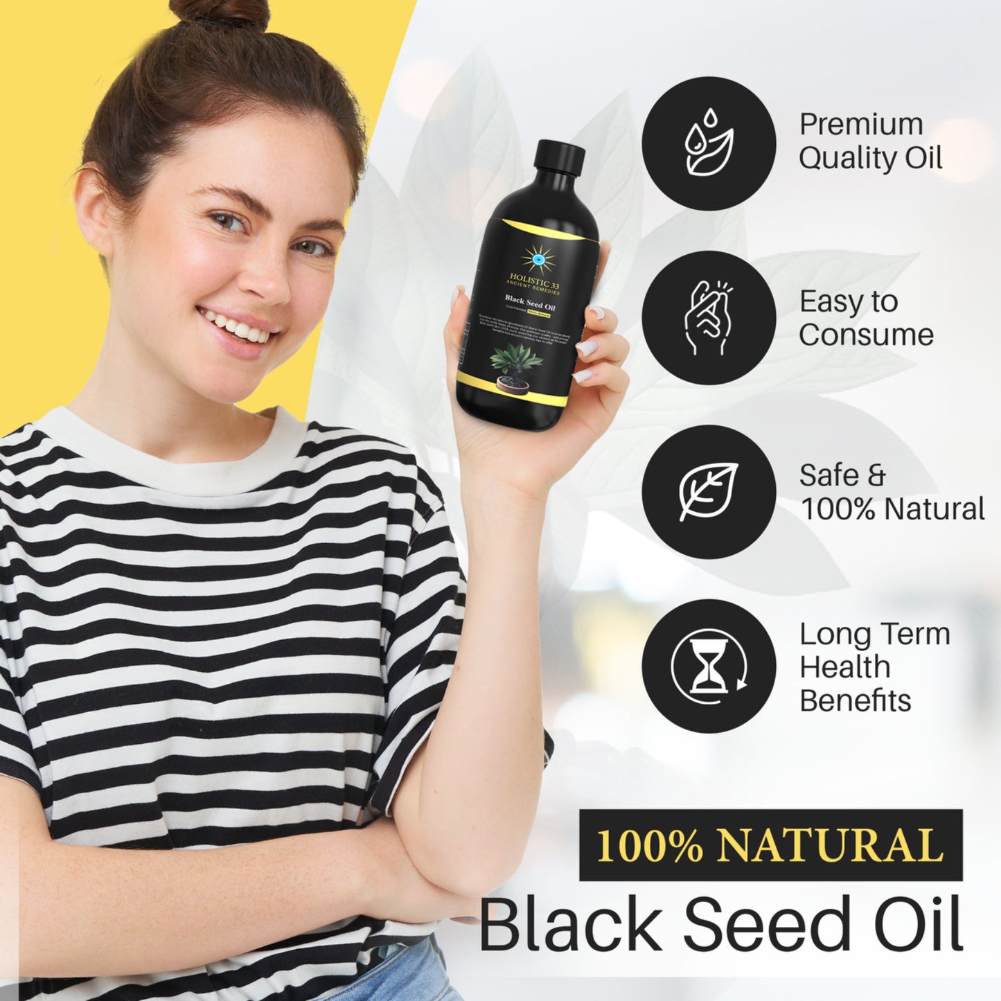 Black Seed Oil, 16 Oz, Glass Bottle, Cold Pressed, All Natural