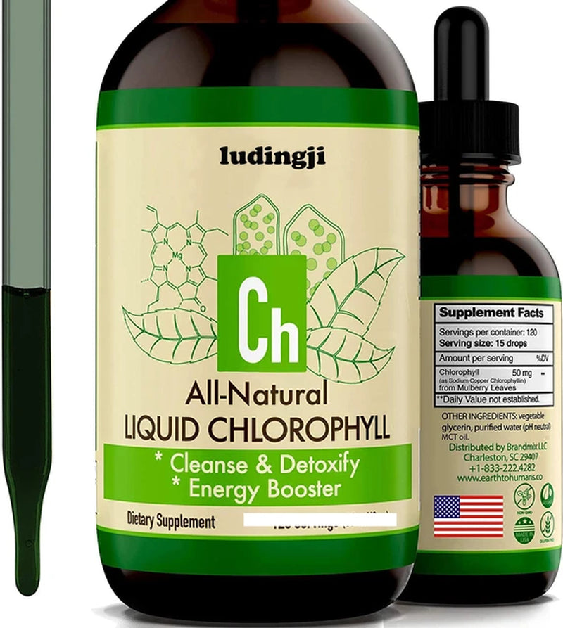 Pure Chlorophyll Liquid Extract Liquid Chlorophyll Drops for Skin Care Hair Care Detox Skin Oil 10ML Dietary Supplement