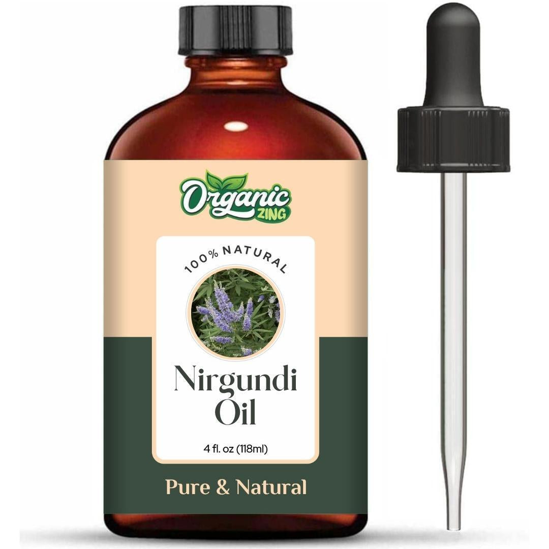 Organic Zing Nirgundi 100% Pure & Natural Carrier Oil - {118Ml/3.99 Fl Oz}