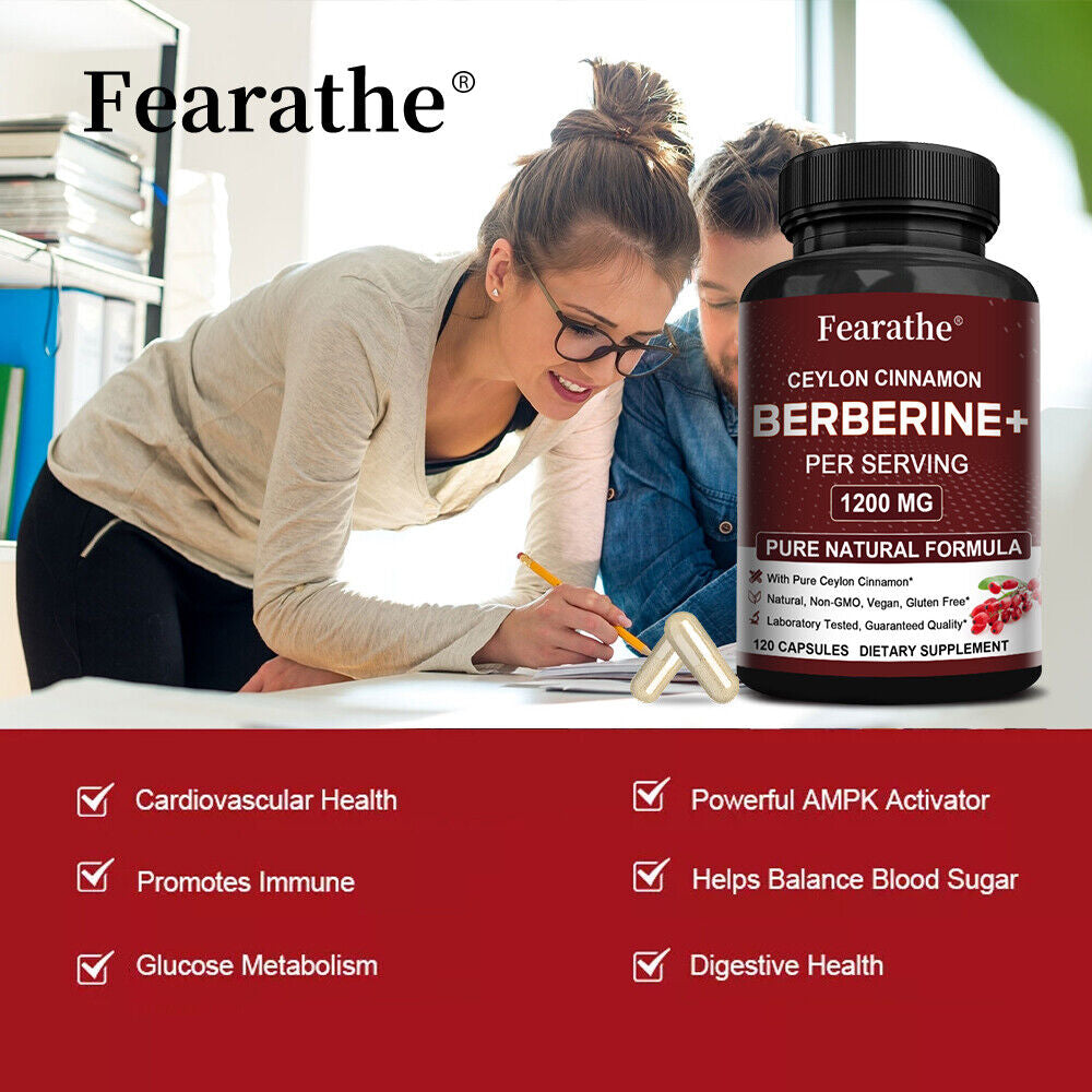 Berberine Supplement 1200Mg per Serving High Absorption Heart Health Support