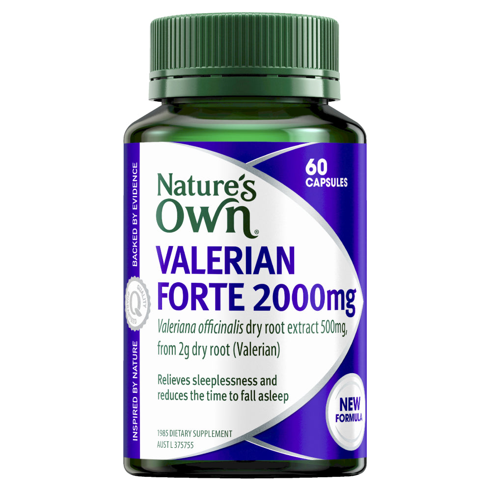 Nature'S Own Valerian Forte 2000Mg 60 Capsules Relieves Sleeplessness