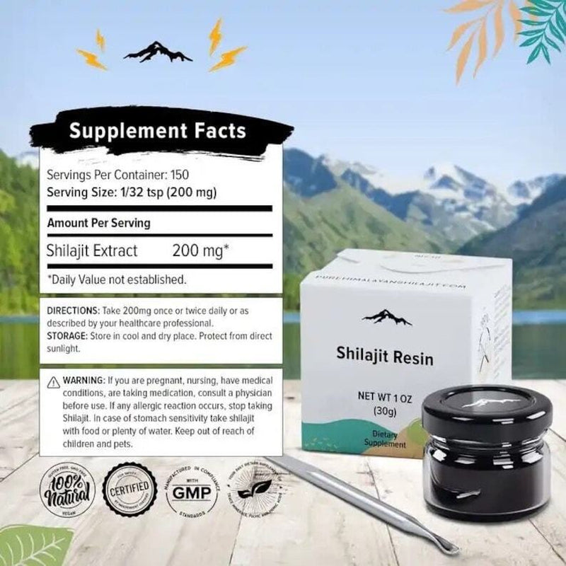 Premium Pure Himalayan Shilajit Resin Sourced Directly from Gilgit Miners 200MG