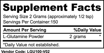 L-Glutamine Powder 100% Pure Aminos