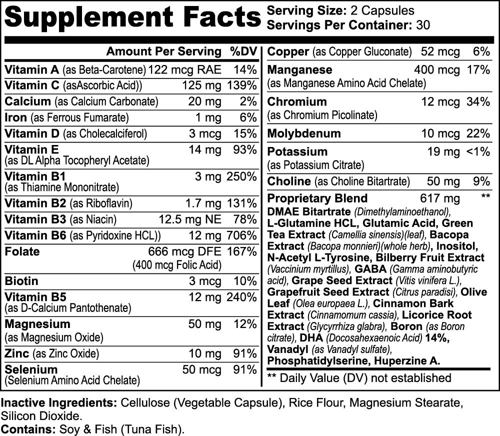 Ultra Brain, Memory Nootropic Focus Formula