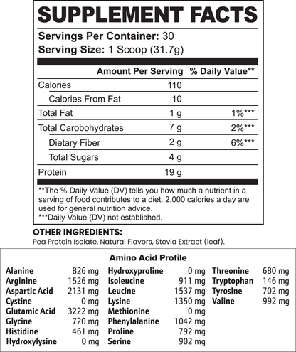 Pea Protein Isolate (Chocolate Fudge) Vegan