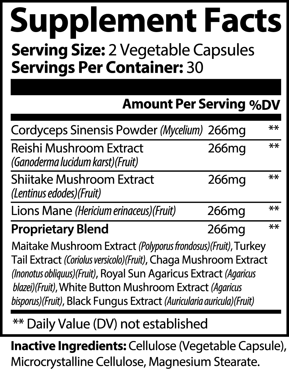 Antioxidant Mushroom Blend