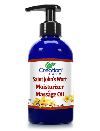 St Johns Wort Moisturizer & Massage Oil - Blend - Soothing Body Massage Oil