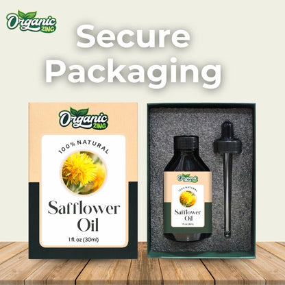 Organic Safflower 100% Pure & Natural Carrier Oil - {30Ml/1.01 Fl Oz}.