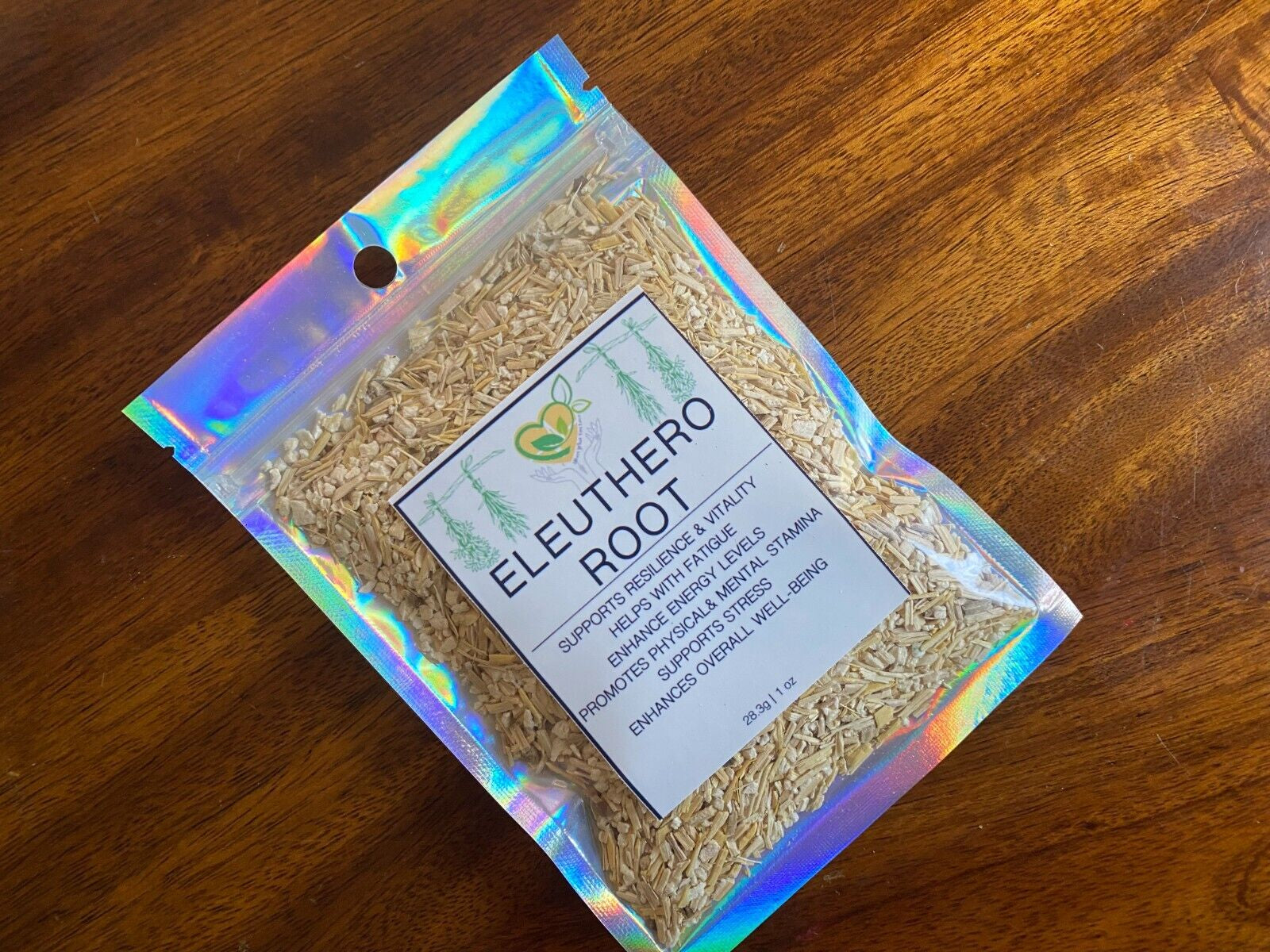 Eleuthero Root Cut & Sifted Certified  Organic Dry Natural Health 28.3G