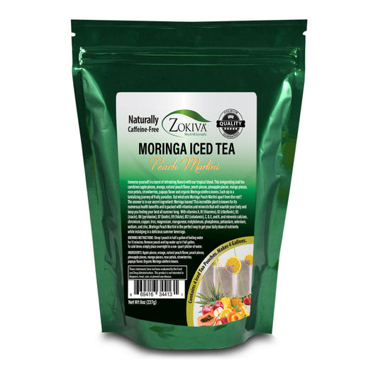 Moringa Peach Iced Tea - the Perfect Nutritious Summery Treat 8Oz