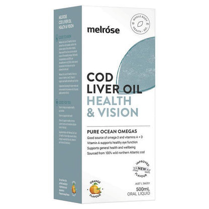 Melrose Omega Cod Liver Oil Health & Vision 500Ml