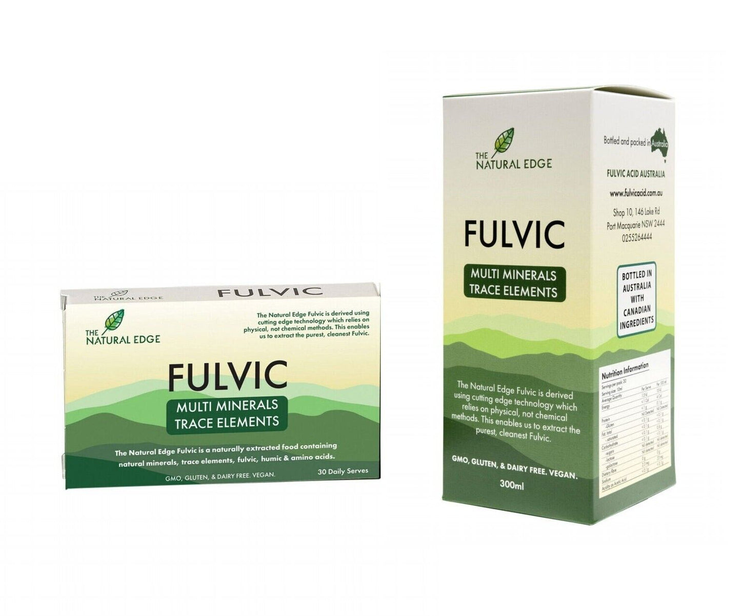 NEW the Natural Edge Fulvic 300Ml / 30 Capsules All Range