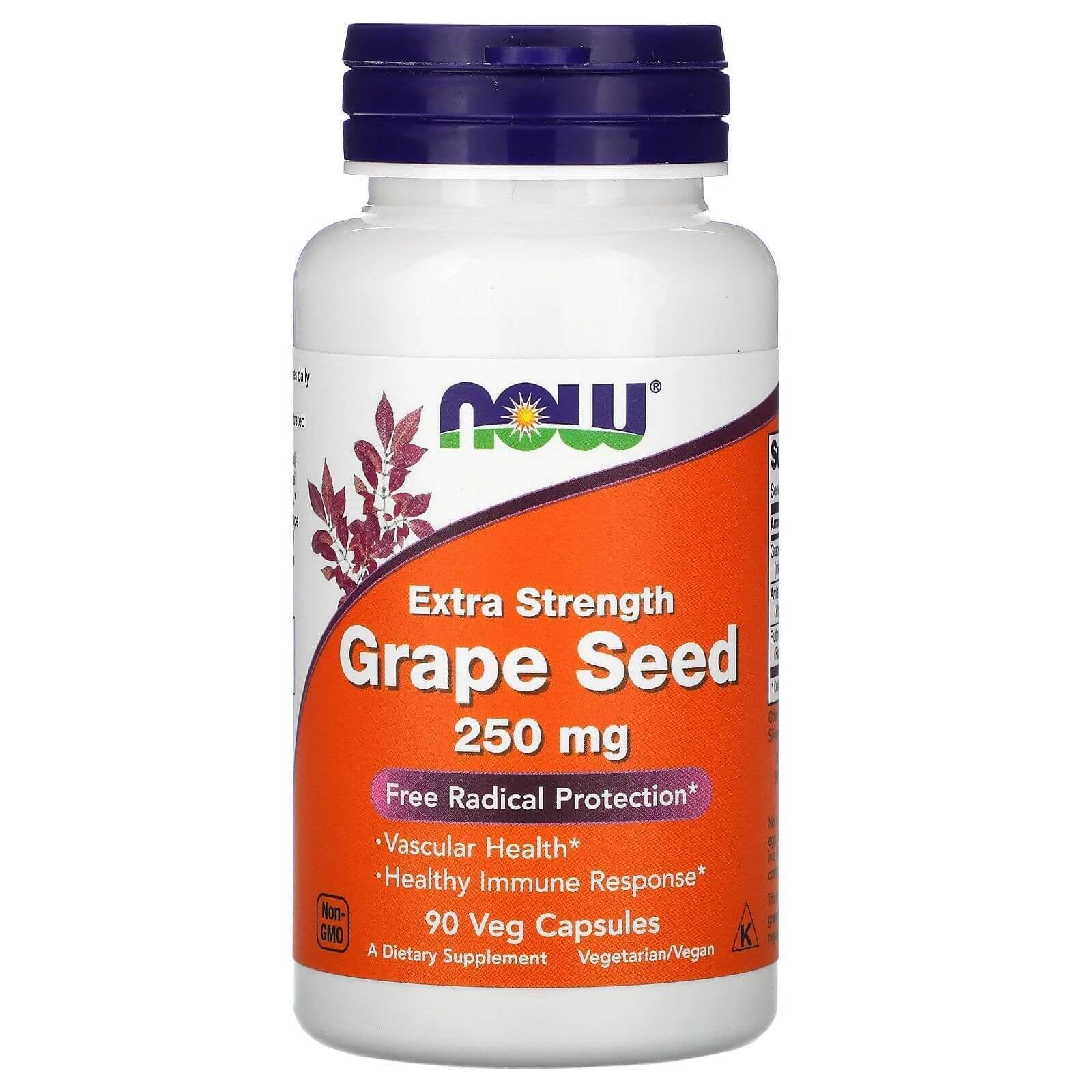 Grape Seed Extra Strength 250Mg 90 Vegetarian Capsules Vascular Health