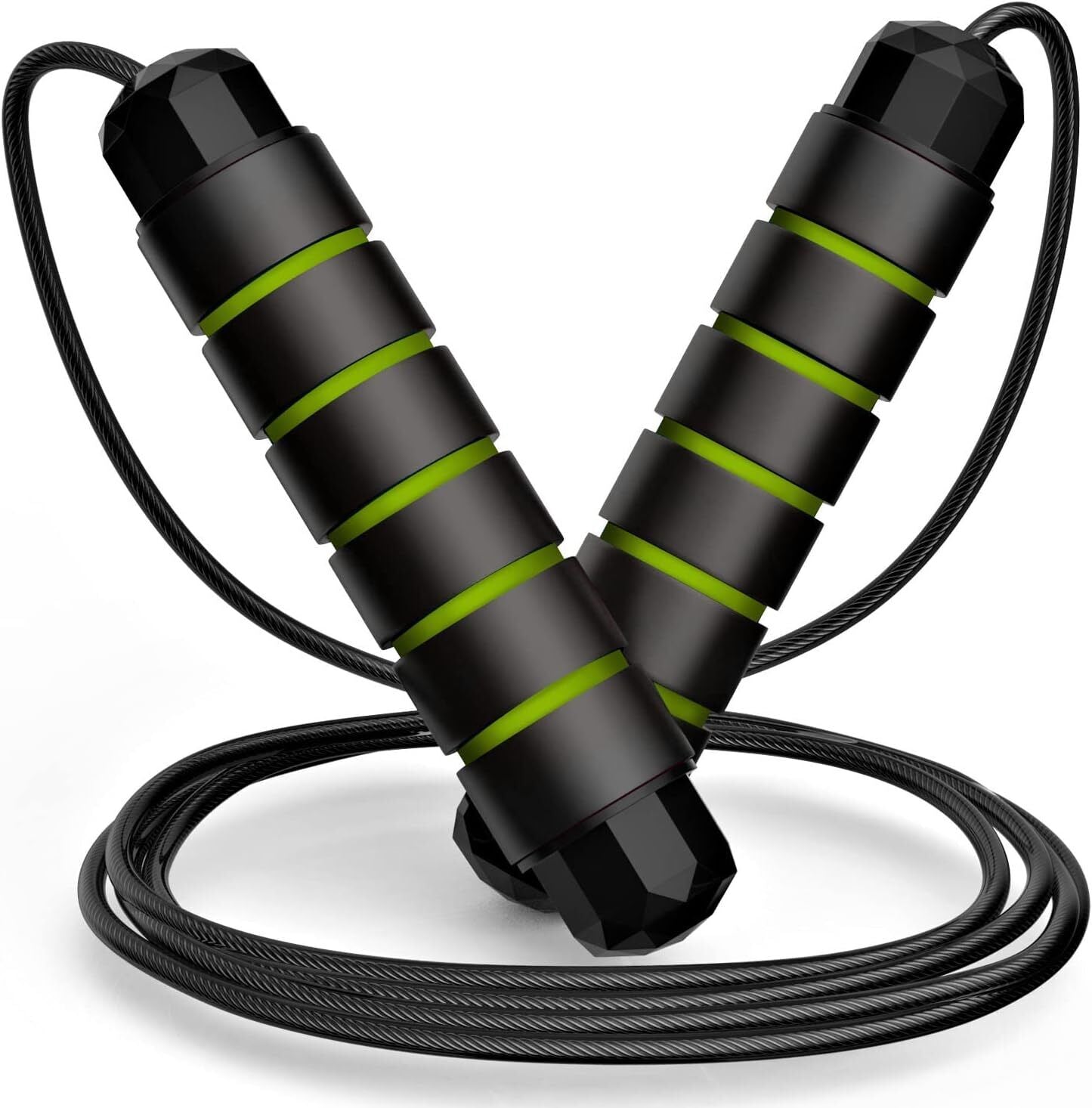 Jump Rope, Tangle-Free Rapid Speed Jumping Rope Cable with Ball Bearings for Wom