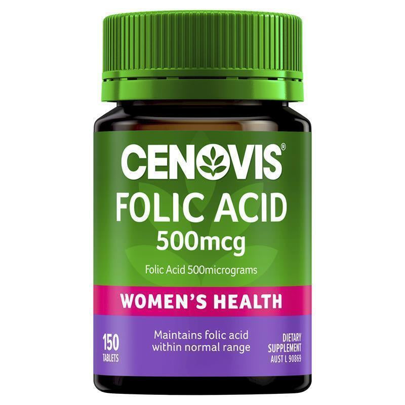 Cenovis Folic Acid 500Mcg 150 Tablets