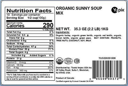 Organic Sunny Soup Mix Non-Gmo Vegan 35.2 Oz