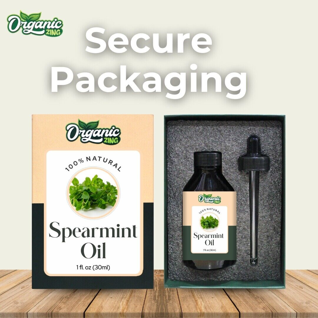 Organic Spearmint 100% Pure & Natural Essential Oil - {30Ml/1.01 Fl Oz}