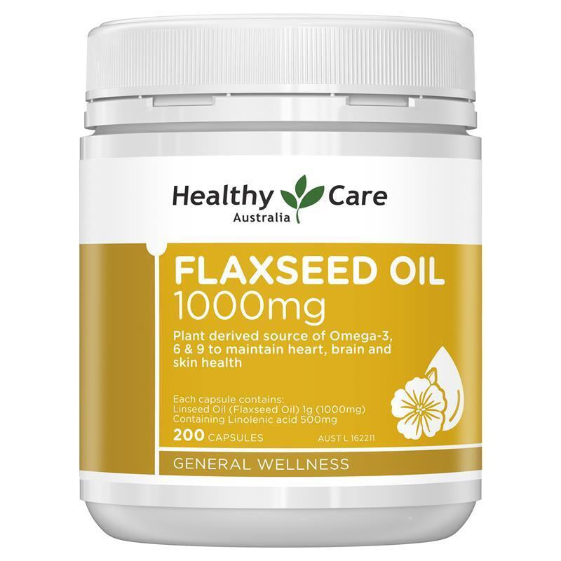 Healthy Care Super Flaxseed Oil 1000Mg 200 Capsules