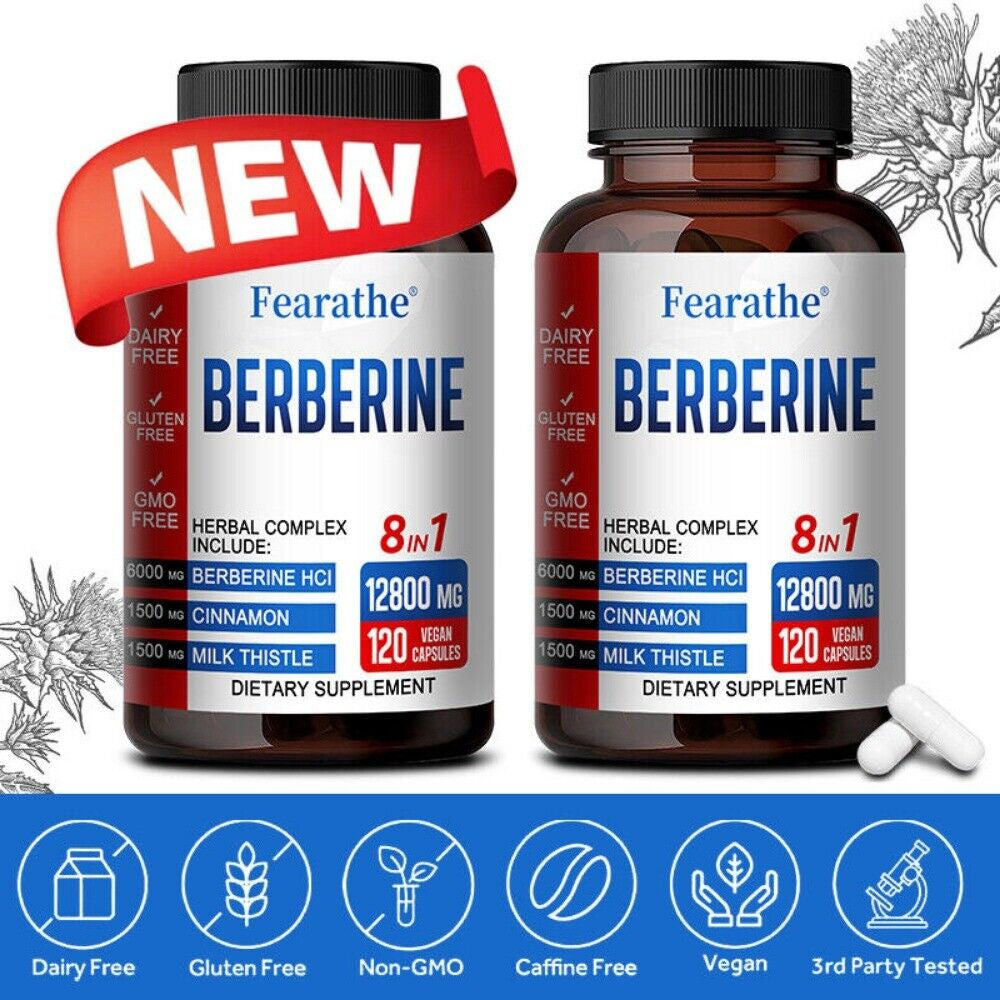 Berberine with Ceylon Cinnamon 6000Mg 120 Caps Heart Health & Immune