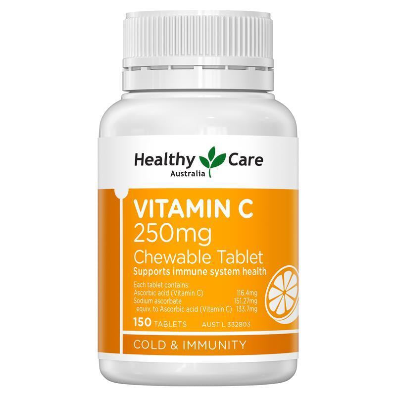 Healthy Care Vitamin C 250Mg 150 Chewable Tablets