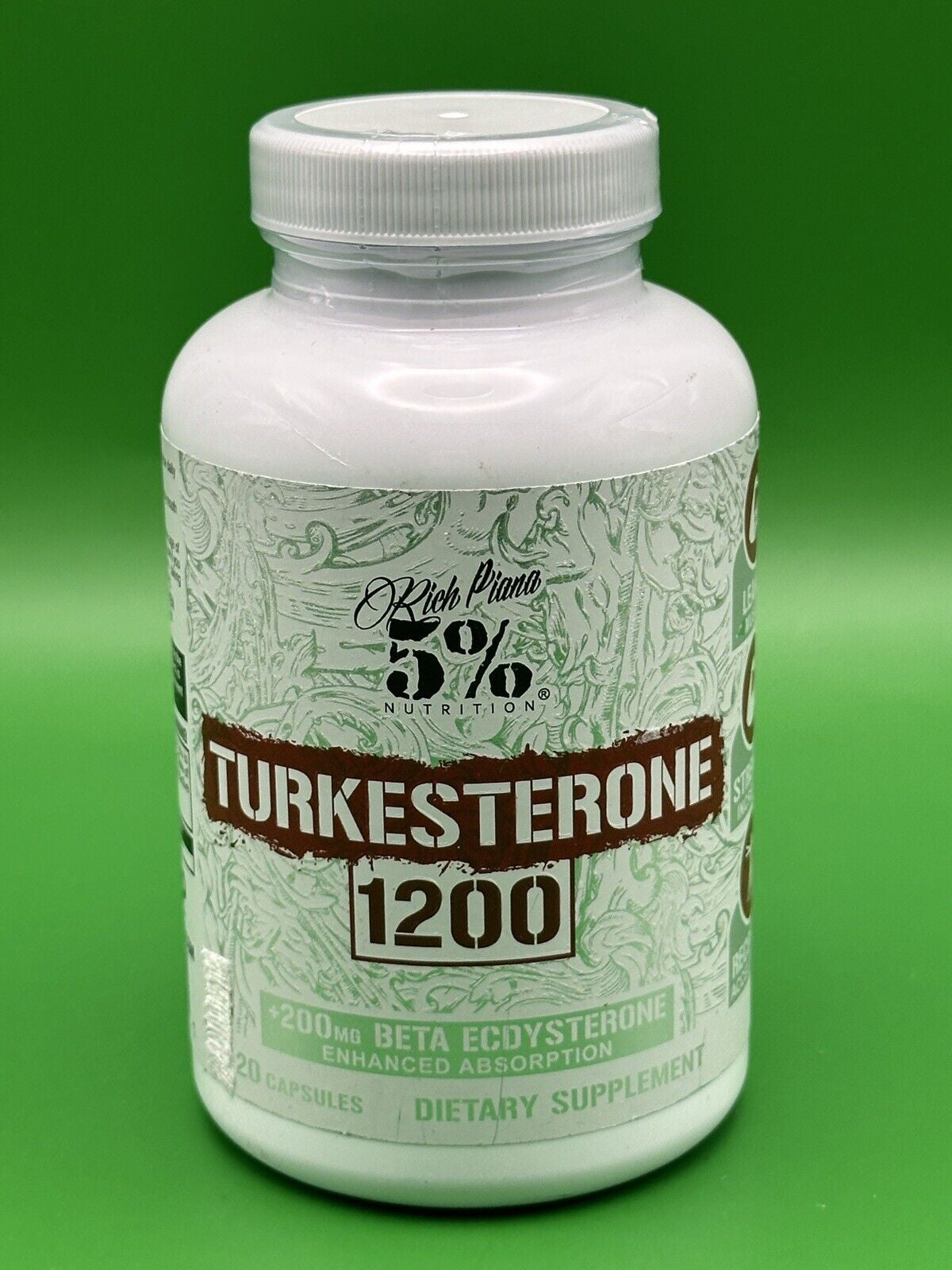 Rich Piana 5% Turkesterone 1200 Muscle Builder Strenght Gainer Exp 6/2025