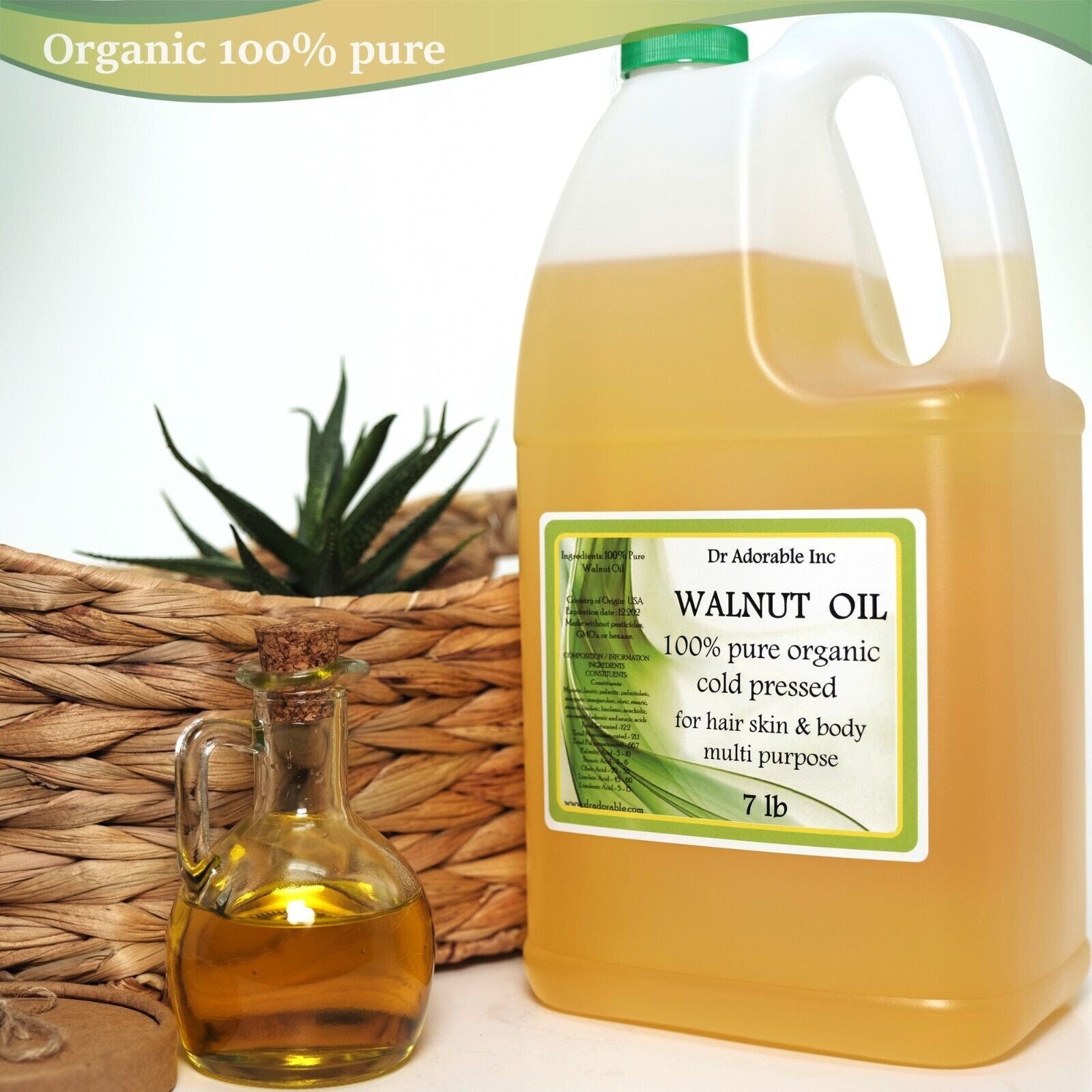 WALNUT OIL PURE OIL COLD PRESSED ORGANIC 